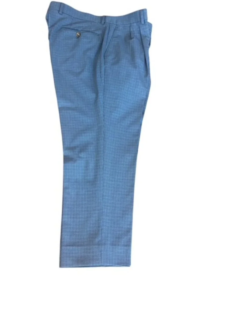 Lauren Ralph Lauren Men’s Dress Pants 34x30 Stretch Plaid Check Gray Blue Slacks